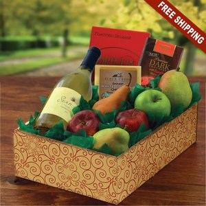 Wine & Fruit Picnic 1 Wine & Gourmet Gift Box